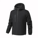 Chaqueta deportiva para hombre, resistente al viento, al agua, térmica y al desgaste, negro.