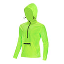 Chaqueta cortavientos impermeable con bolsillos delanteros y traseros con cremallera, verde.