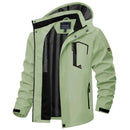 Chaqueta cortavientos impermeable para hombre,
Ligero, transpirable, resistente al desgaste.
Bolsillos para las manos y un bolsillo en el pecho con cremallera, capucha, verde claro.