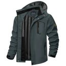 Chaqueta cortavientos impermeable para hombre,
Ligero, transpirable, resistente al desgaste.
Bolsillos para las manos y un bolsillo en el pecho con cremallera, capucha, gris.