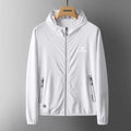 Chaqueta cortavientos para mujer con protección solar UPF 50+ tejido  poliéster, color blanco