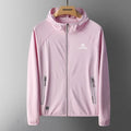 Chaqueta cortavientos para mujer con protección solar UPF 50+ tejido  poliéster, color rosa