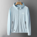 Chaqueta cortavientos para mujer con protección solar UPF 50+ tejido  poliéster, color azul