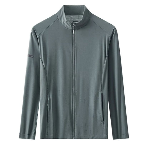 Chaqueta cortavientos ultraligera para hombre, con protección solar UPF 40+, verde