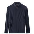 Chaqueta cortavientos ultraligera para hombre, con protección solar UPF 40+, azul marino