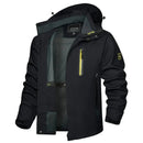 Chaqueta cortavientos impermeable para hombre tejido de poliéster, negro