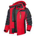 Chaqueta cortavientos impermeable para hombre tejido de poliéster, rojo