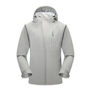 Chaqueta cortavientos forrada con capucha para hombre tejido de poliéster, color gris