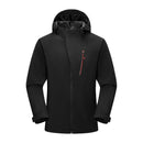 Chaqueta cortavientos forrada con capucha para hombre tejido de poliéster, color negro