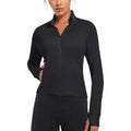 Chaqueta cortavientos para mujer, con protección UPF 50+, negro