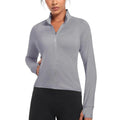 Chaqueta cortavientos para mujer, con protección UPF 50+, gris claro