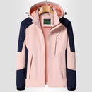 Chaqueta cortavientos con forro para mujer transpirable e impermeable, color rosa