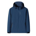Chaqueta cortavientos para hombre con forro tejido poliéster, color azul marino