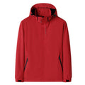 Chaqueta cortavientos para hombre con forro tejido poliéster, color rojo