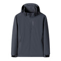 Chaqueta cortavientos para hombre con forro tejido poliéster, color gris