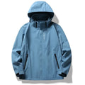 Chaqueta cortavientos para hombre con forro tejido poliéster, color azul