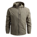 Chaqueta cortavientos para hombre resistente al agua y al viento, color caqui