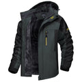 Chaqueta de hombre forrada con piel cálida adecuado para uso en nieve/esquí soporta temperatura: -20°C, color gris y negro
