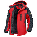 Chaqueta de hombre forrada con piel cálida adecuado para uso en nieve/esquí soporta temperatura: -20°C, color rojo