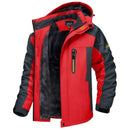 Chaqueta de hombre forrada con piel cálida adecuado para uso en nieve/esquí soporta temperatura: -20°C, color rojo
