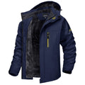 Chaqueta de hombre forrada con piel cálida adecuado para uso en nieve/esquí soporta temperatura: -20°C, color azul oscuro
