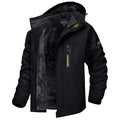 Chaqueta de hombre forrada con piel cálida adecuado para uso en nieve/esquí soporta temperatura: -20°C, color negro