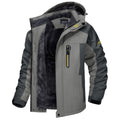 Chaqueta de hombre forrada con piel cálida adecuado para uso en nieve/esquí soporta temperatura: -20°C, color gris
