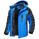 Chaqueta de hombre forrada con piel cálida adecuado para uso en nieve/esquí soporta temperatura: -20°C, color azul claro
