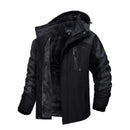 Chaqueta de nieve para hombre con forro térmico e impermeable negro/gris