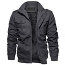 Chaqueta bomber forrada con bolsillos interiores gris oscuro