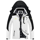 Chaqueta de nieve impermeable y de felpa blanco/negro