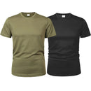 Camiseta de hombre de secado rápido, manga corta, cuello redondo.