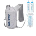 Mochila de hidratación de 5 litros con 1 recambio de agua de 2 litros + 2 botellas de 500ml en color gris