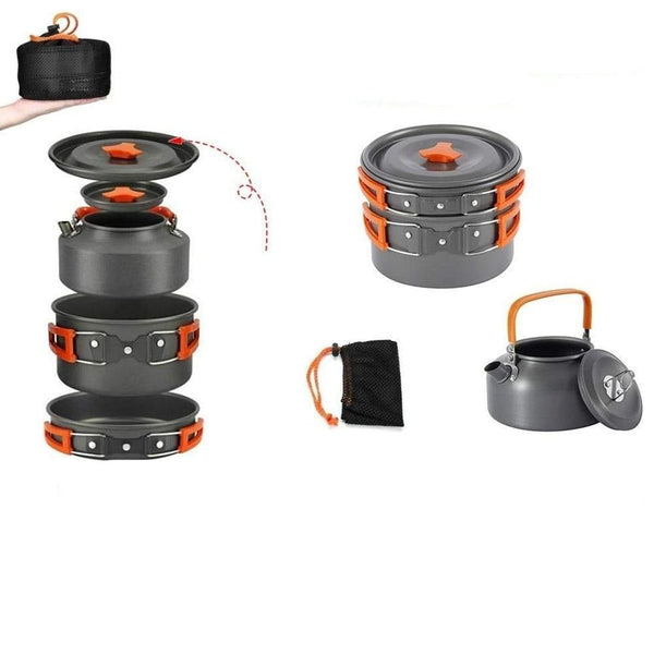 kit de utensilios de cocina para acampar