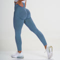 Leggings deportivos para mujer material: poliéster, color azul
