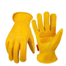 Guantes de piel de oveja, palma de guante antideslizante, resistentes al desgaste