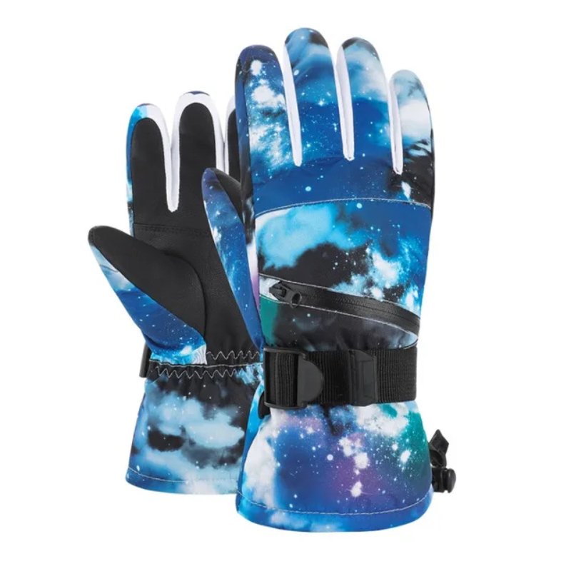 Guantes térmicos forrados, pantalla táctil, impermeables y cortavientos, con doble sistema de aislamiento térmico y cierre con hebilla