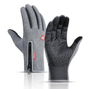 Guantes de invierno impermeable, color gris
