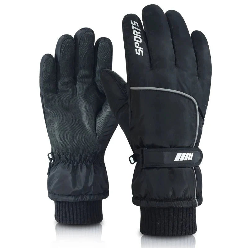 Guantes forrados de pelo, impermeables, resistentes al viento y cálidos