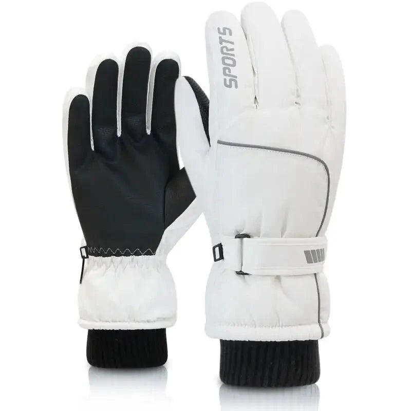 Guantes forrados de pelo, impermeables, resistentes al viento y cálidos