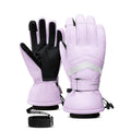 Guante impermeable de mujer material  algodón, PU, ​​lana ajuste de agarre en el mango, color lila