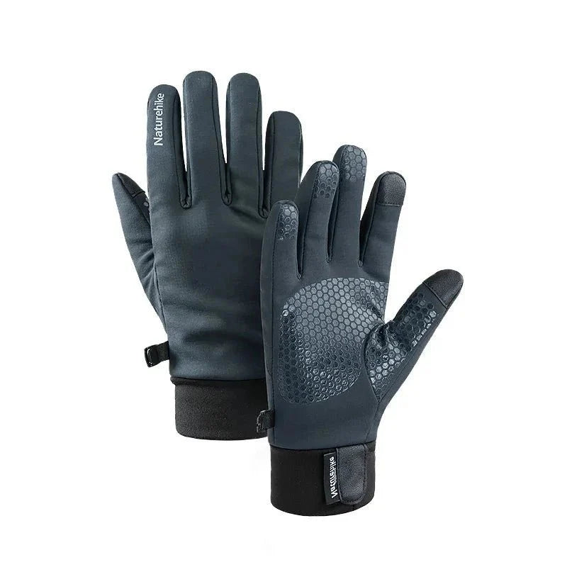 Guantes unisex multifuncionales, con forro interior de terciopelo, gris