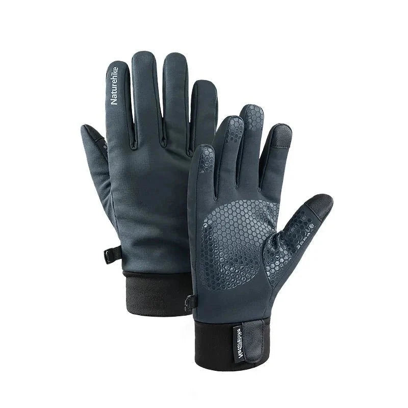 Guantes unisex multifuncionales, con forro interior de terciopelo, gris