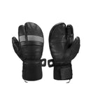 Guantes de piel de cabra con puño de neopreno material cuero, algodón PU, impermeable, color negro
