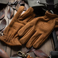 Guantes Vintage Cuero genuino, color marrón