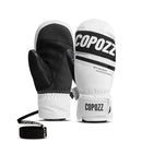 Guantes de esquí impermeables, bolsillo con cremallera, color blanca