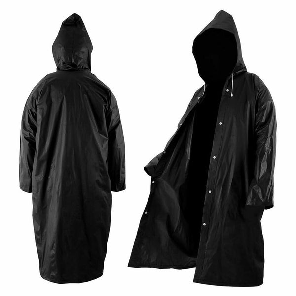 
Poncho largo de hombre con capucha