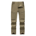Pantalón de mujer con elástico en los laterales de la cintura tejido de nailon y elastano, color verde oliva