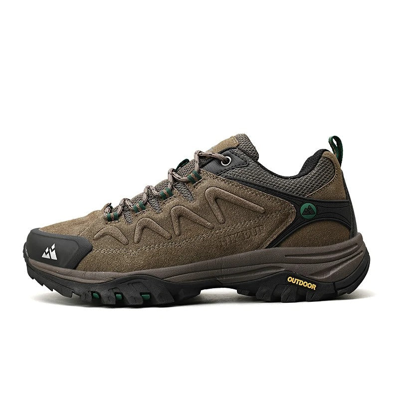 Zapatillas de senderismo y trail running para hombre con puntera anticolisión y suela antideslizante en color marrón