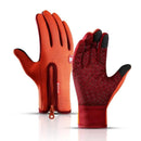 Guantes de invierno impermeable, color naranja